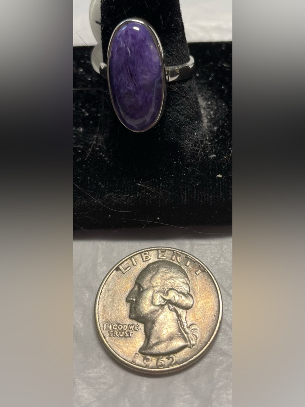 Charoite ring